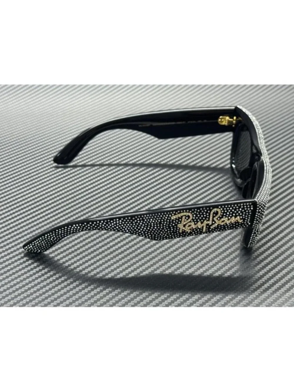 New Ray-Ban Men Black Strass Sunglasses 47-23-145